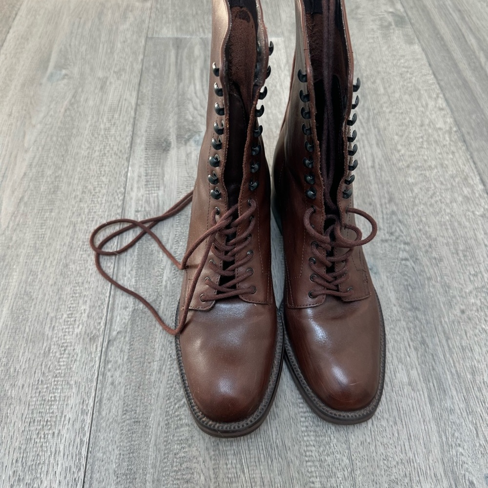 Women’s Nine West Brown Leather Boots size 7.5